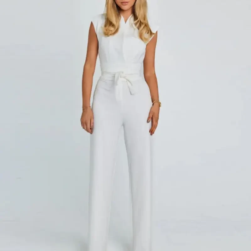 Pantalones anchos lisos nuevos de moda para mujer