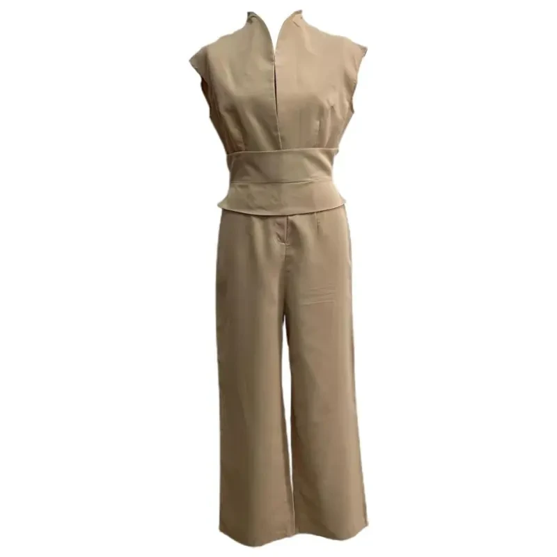 Pantalones anchos lisos nuevos de moda para mujer
