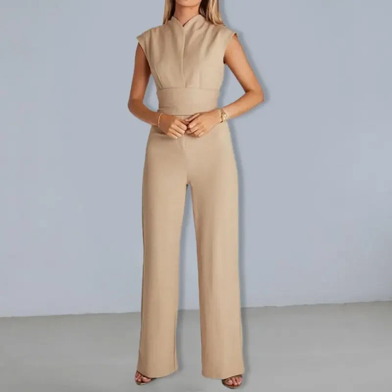 Pantalones anchos lisos nuevos de moda para mujer