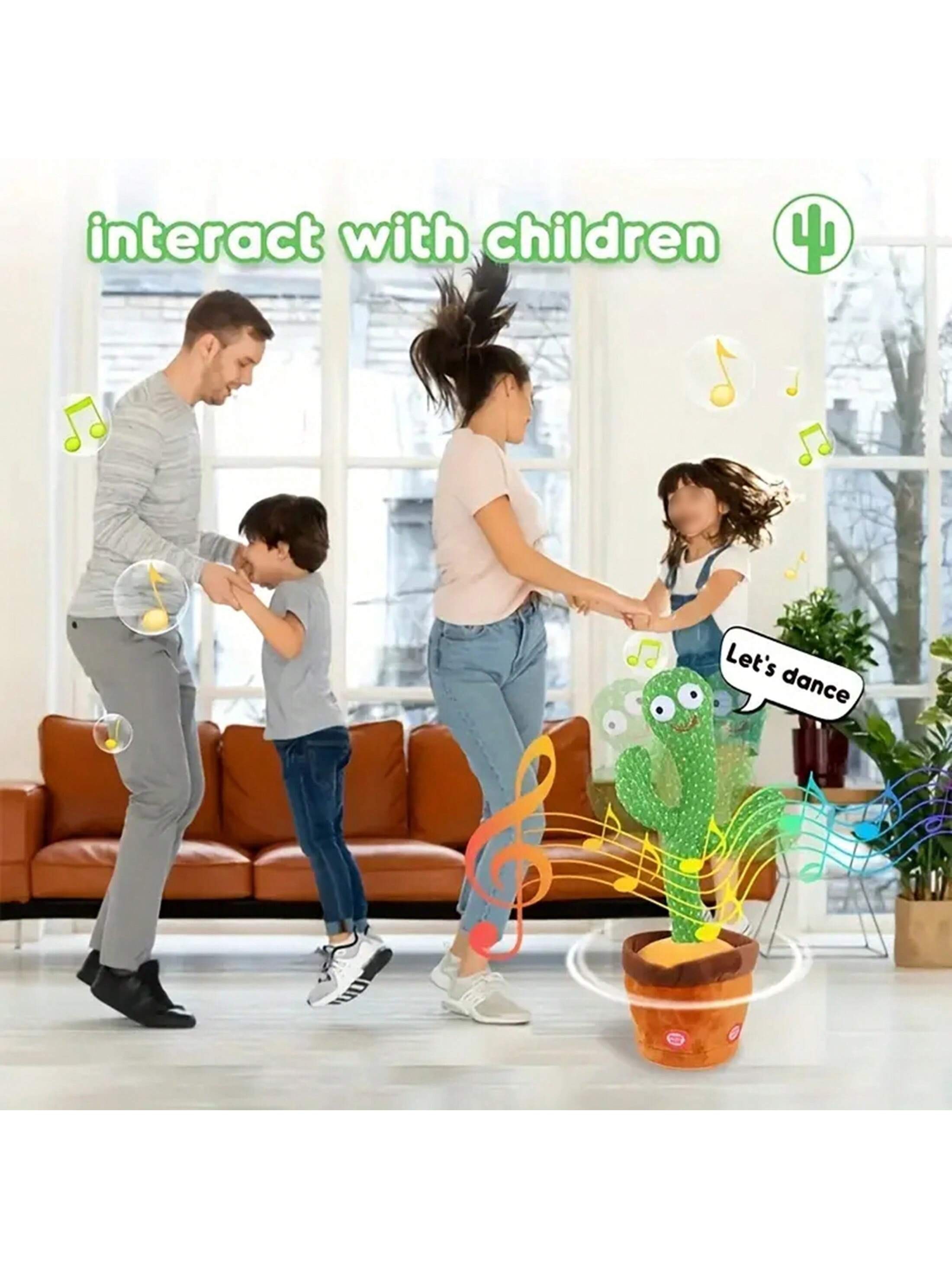 1 cactus parlante que baila y canta: ideal para bebés y niños.