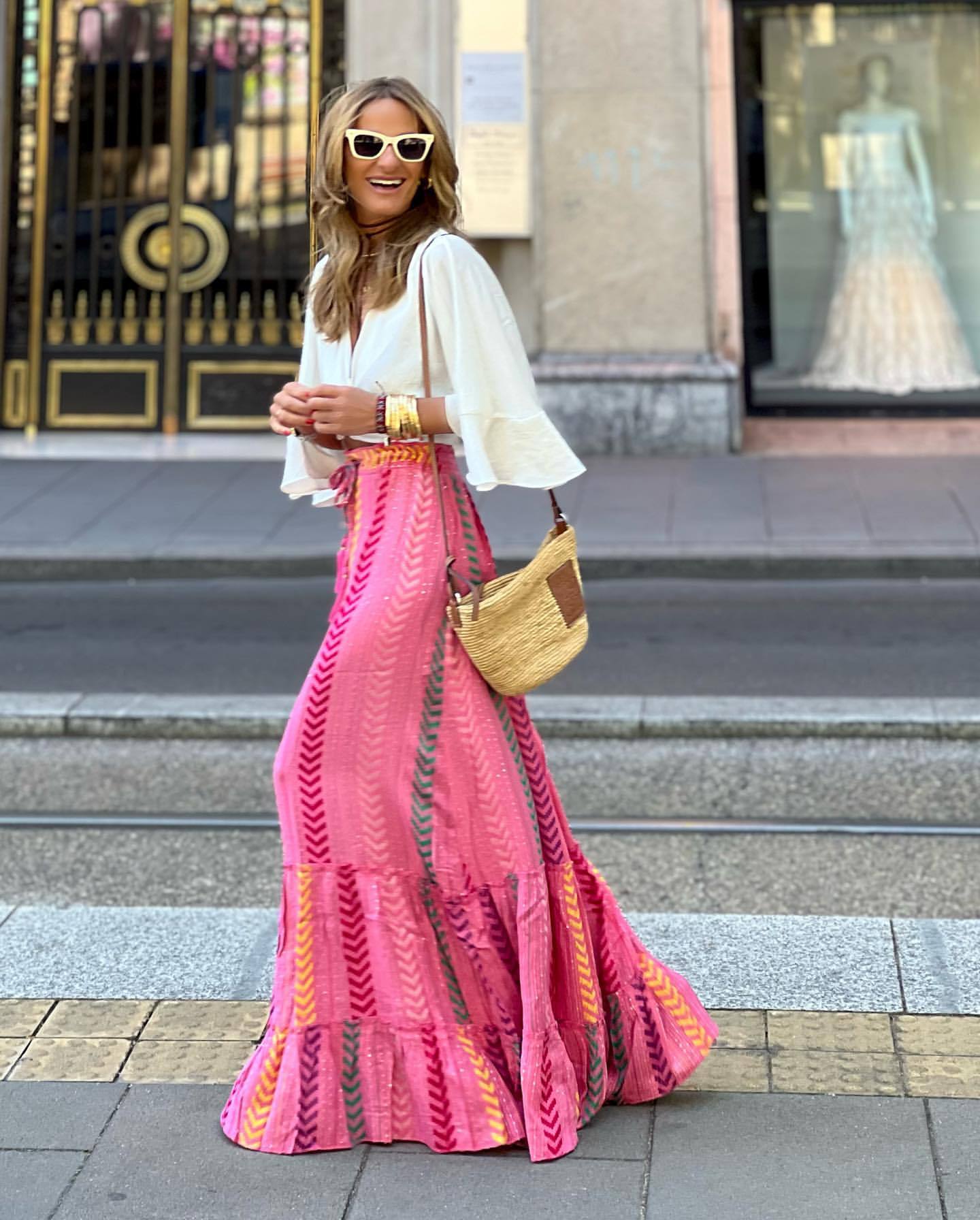 Vestido informal de fiesta de moda para mujer con vuelo grande