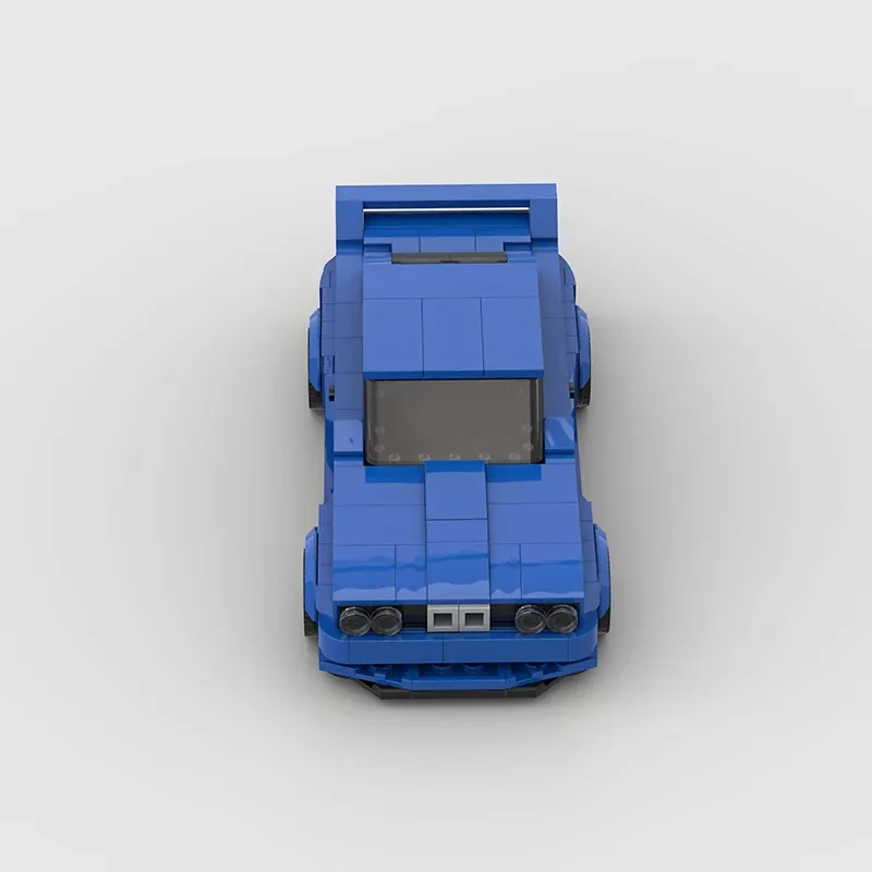 Juego de bloques de construcción de minicoche deportivo azul