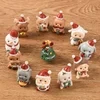 Adornos de animales de Papá Noel hechos a mano