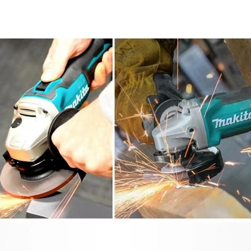 Amoladora angular sin escobillas Makita DGA404 de 18 V y 125 mm: máquina de corte y pulido recargable