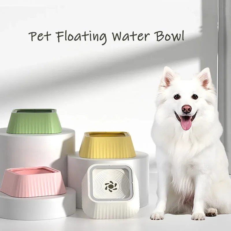 Comedero flotante para perros y gatos.