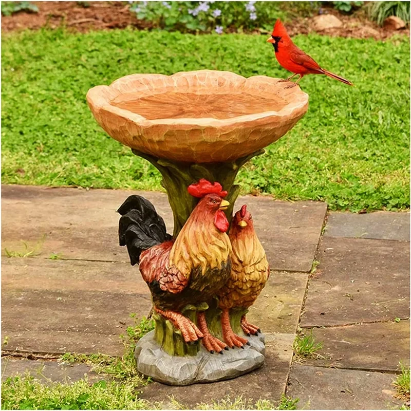 Comederos para pájaros con esculturas para exteriores