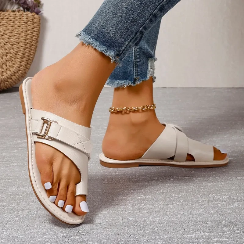 Zapatillas de mujer de tacón plano de moda para el tiempo libre