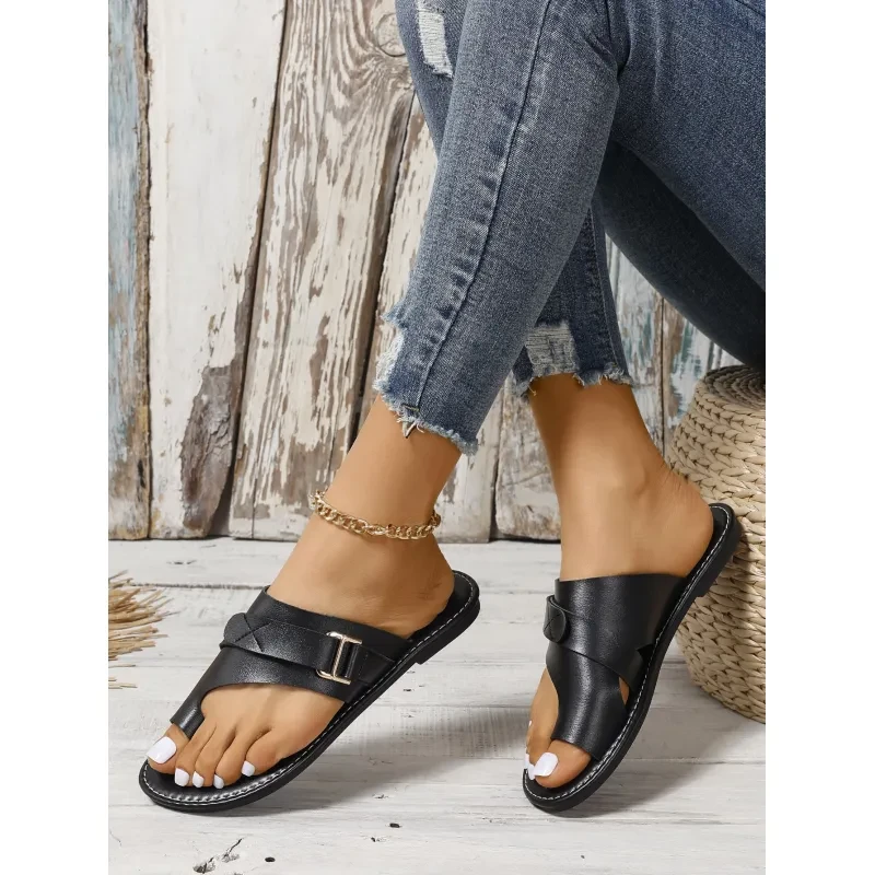 Zapatillas de mujer de tacón plano de moda para el tiempo libre