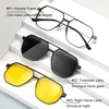 Gafas de sol polarizadas magnéticas 3 en 1 para hombre y mujer