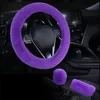Funda universal de felpa para volante de coche