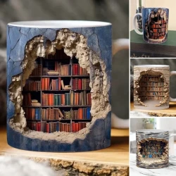 Taza con estantería 3D