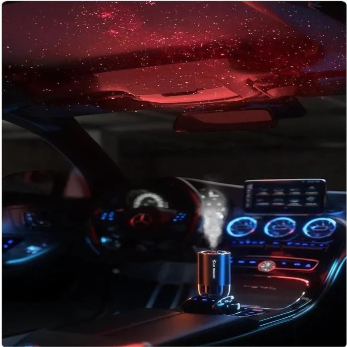 Luz de ambiente de aromaterapia para portaequipajes de coche con cielo estrellado