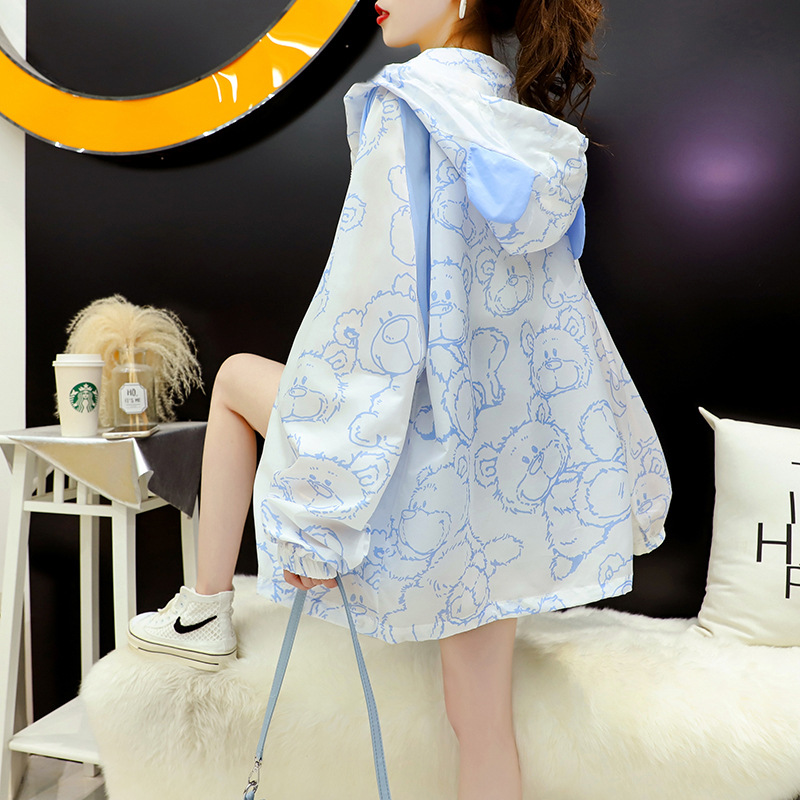 Abrigo ligero de verano, ropa con protección solar, protección UV, transpirable, top coreano holgado.