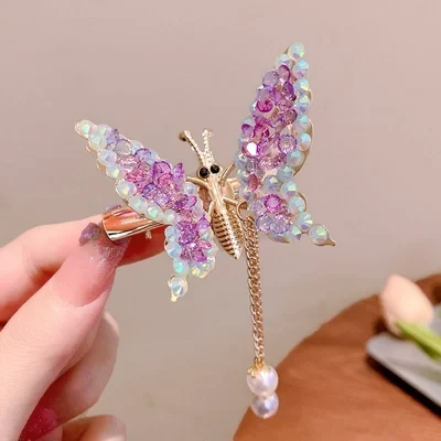 Pinza para el pelo con forma de mariposa bailarina