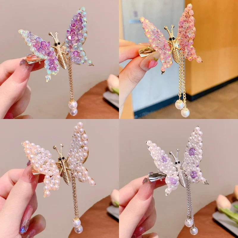 Pinza para el pelo con forma de mariposa bailarina