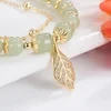 Brazalete de hoja de oro de la suerte de jade Wotian