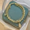 Brazalete de hoja de oro de la suerte de jade Wotian