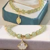 Brazalete de hoja de oro de la suerte de jade Wotian