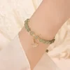 Brazalete de hoja de oro de la suerte de jade Wotian
