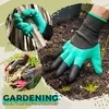 Guantes protectores con garras para jardinería