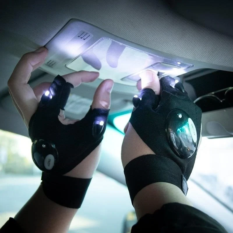 Guantes LED con luces impermeables