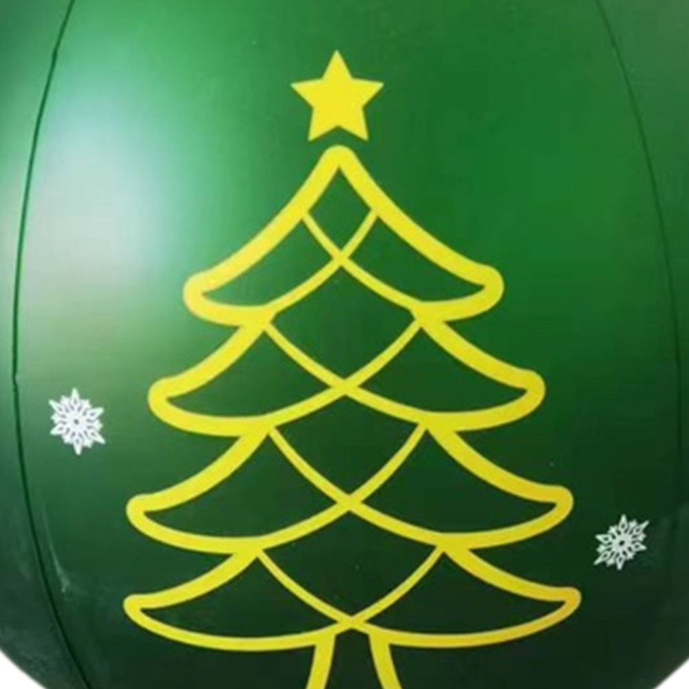 Bola inflable navideña impermeable de 60 cm: gran decoración navideña versátil para porche y patio.