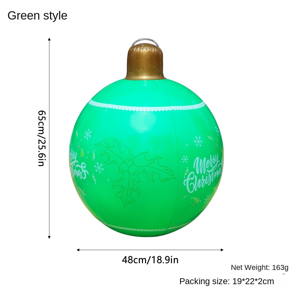 Bola inflable de PVC para Navidad: ideal para decorar el jardín y crear un ambiente festivo.
