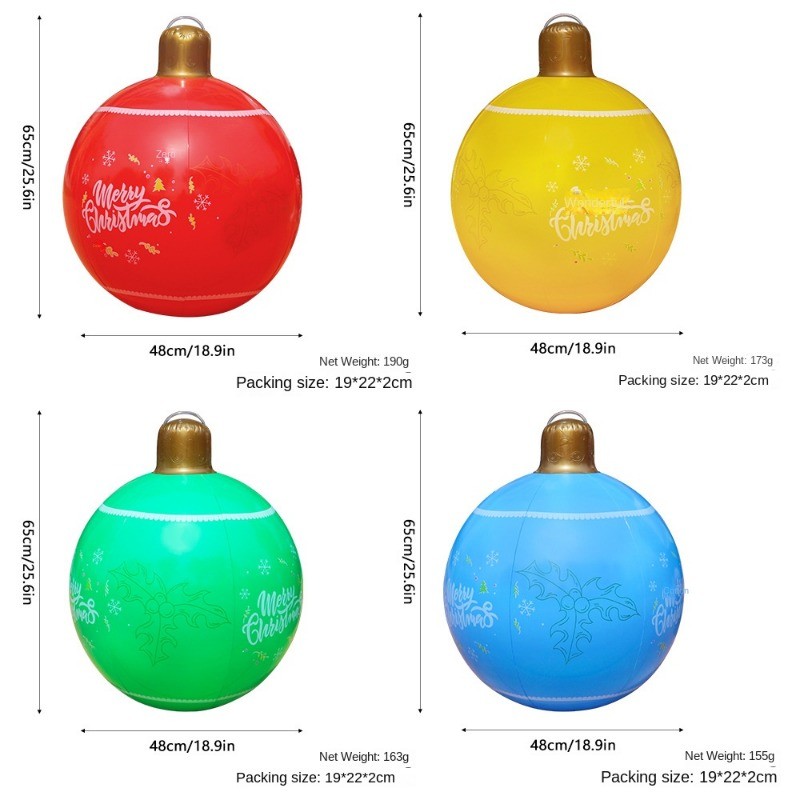 Bola inflable de PVC para Navidad: ideal para decorar el jardín y crear un ambiente festivo.