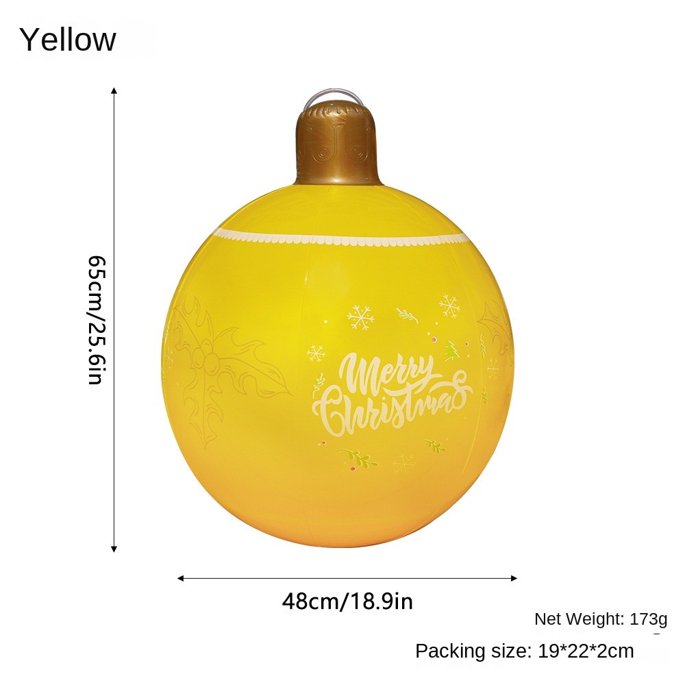 Bola inflable de PVC para Navidad: ideal para decorar el jardín y crear un ambiente festivo.