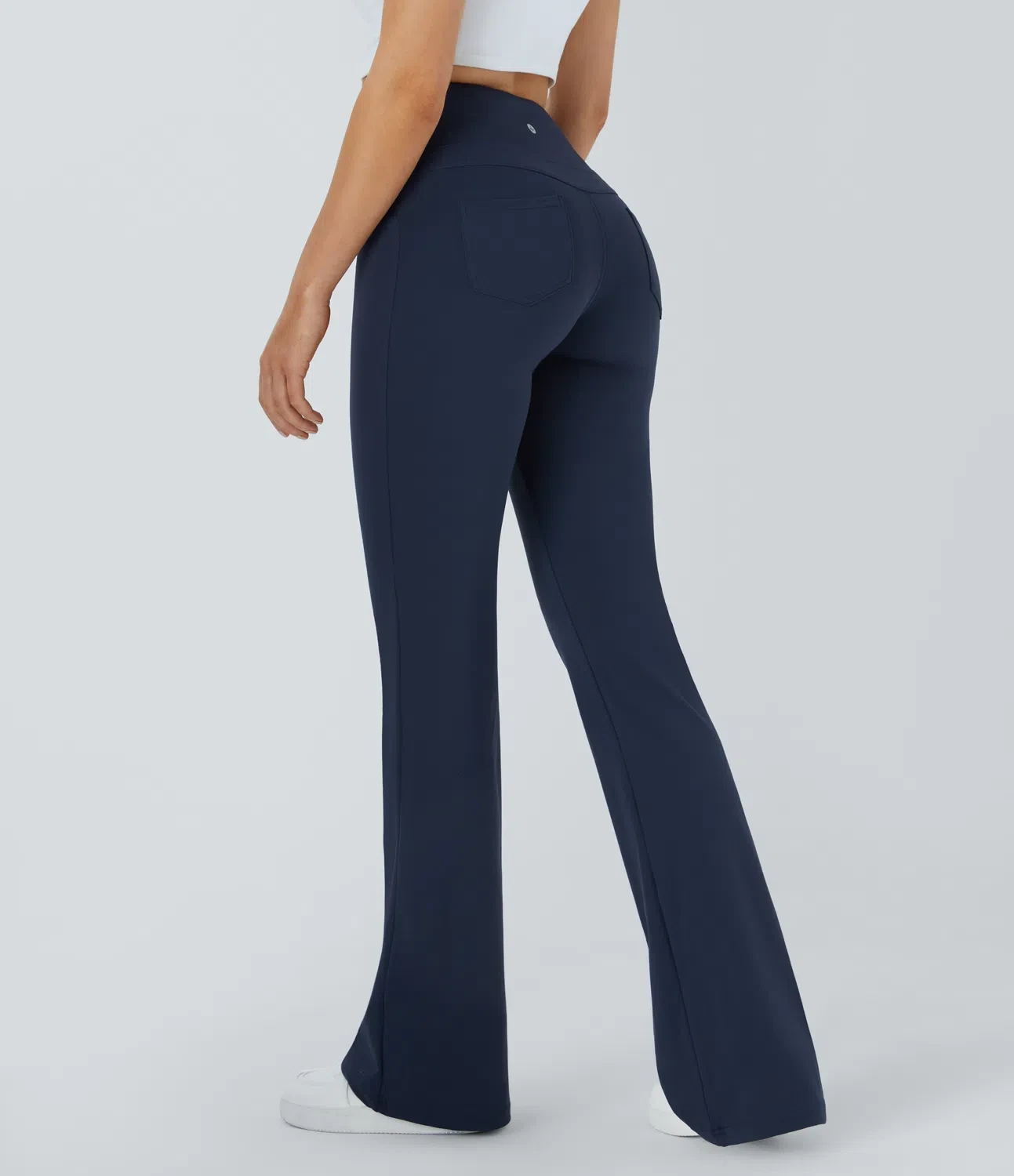 Leggings de yoga acampanados con bolsillo trasero y cintura alta