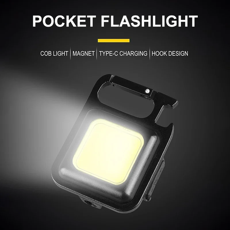Luz de trabajo LED portátil COB recargable e impermeable