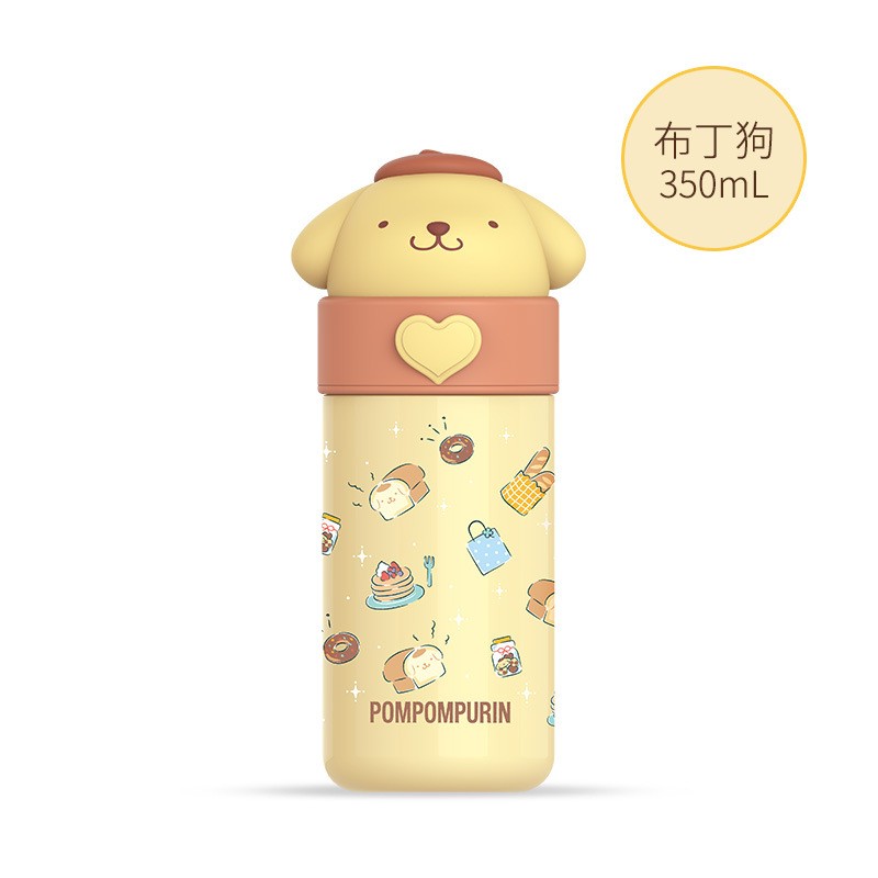 Vaso de agua Sanrio Hello Kitty de 350 ml, termo Kawaii My Melody, vaso de jugo Kuromi con dibujos animados de anime, botella de agua térmica para niños.
