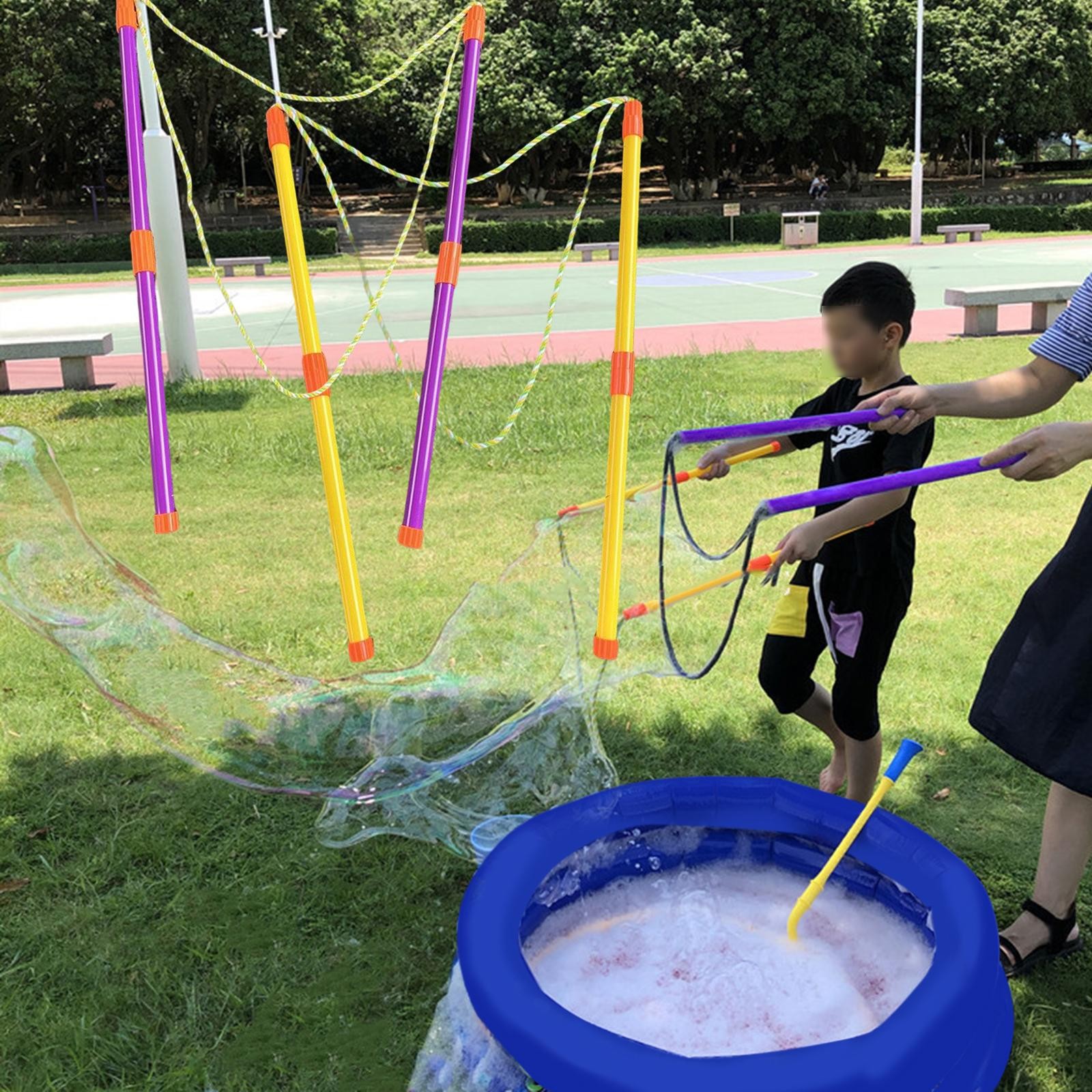 2 varitas de burbujas grandes: juguetes de verano para actividades al aire libre para niños y adultos