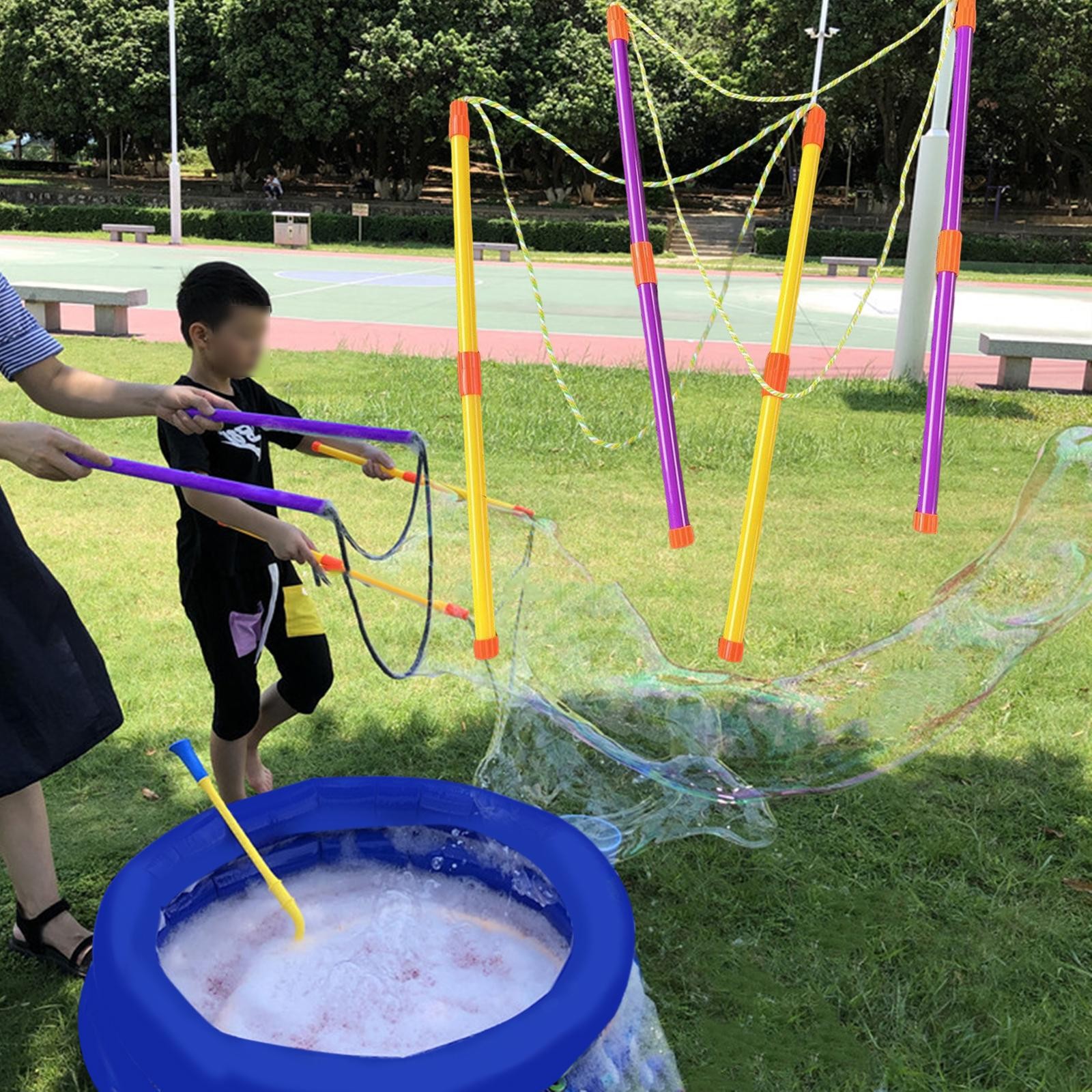 2 varitas de burbujas grandes: juguetes de verano para actividades al aire libre para niños y adultos