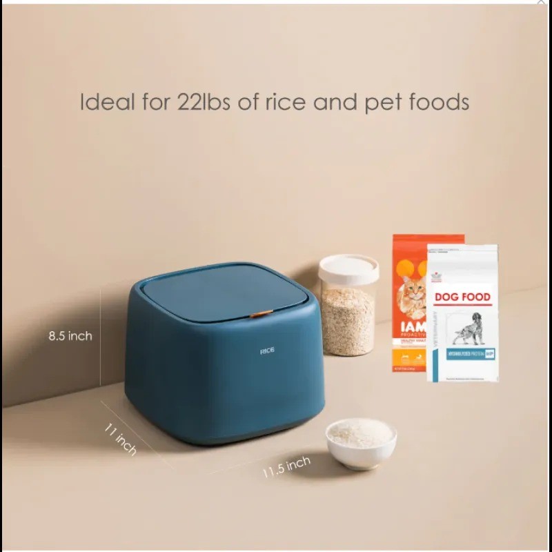 Contenedor de comida para mascotas para almacenar arroz