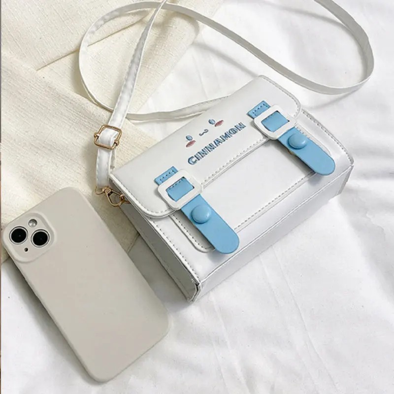 MINISO Disney Sanrio Hello Kitty Cinnamoroll Anime Bolso de hombro Kawaii Linda mochila de dibujos animados para niñas, regalo ideal