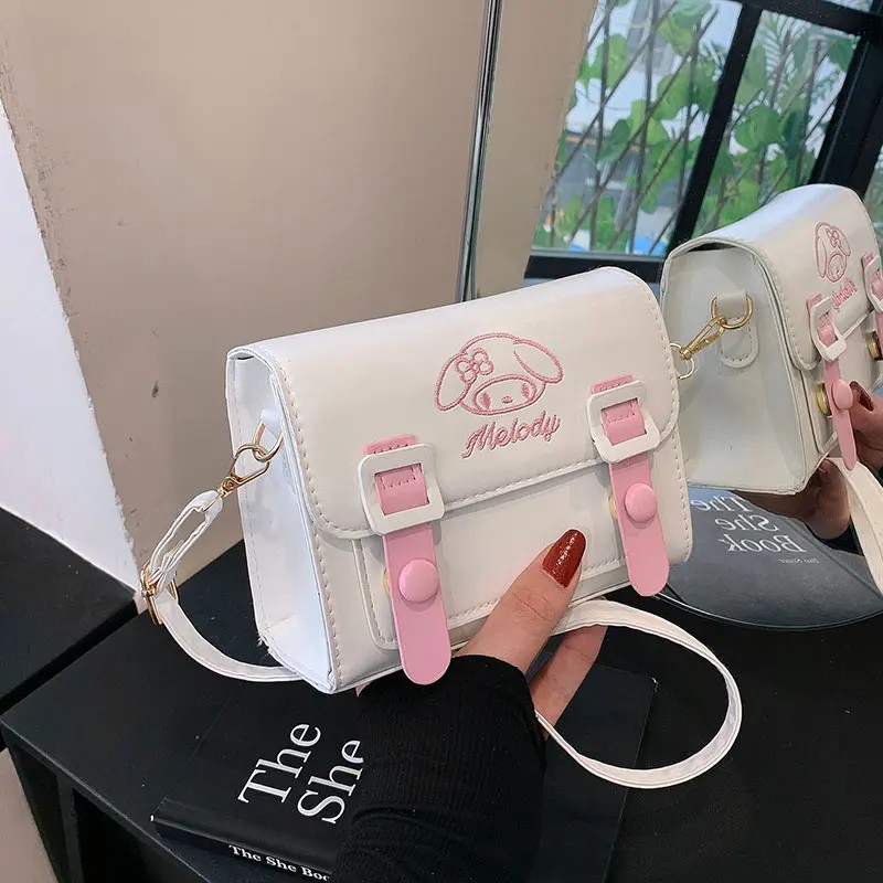 MINISO Disney Sanrio Hello Kitty Cinnamoroll Anime Bolso de hombro Kawaii Linda mochila de dibujos animados para niñas, regalo ideal