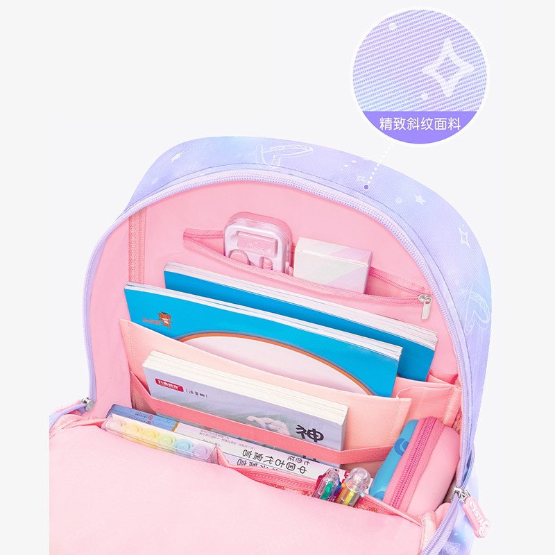 Mochila escolar MINISO Sanrio Kuromi Kawaii para niños, ligera y con dibujos animados, ideal como regalo para niñas.