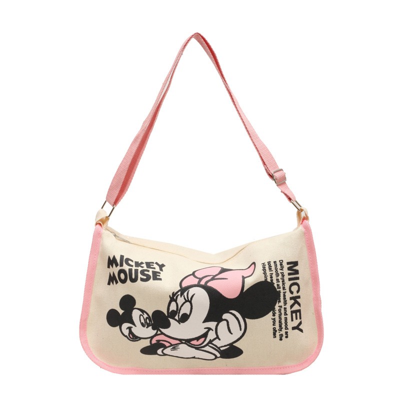 Bolso de lona MINISO con estampado de Snoopy, de gran capacidad, con un solo hombro, tipo bola de masa, bandolera para mujer