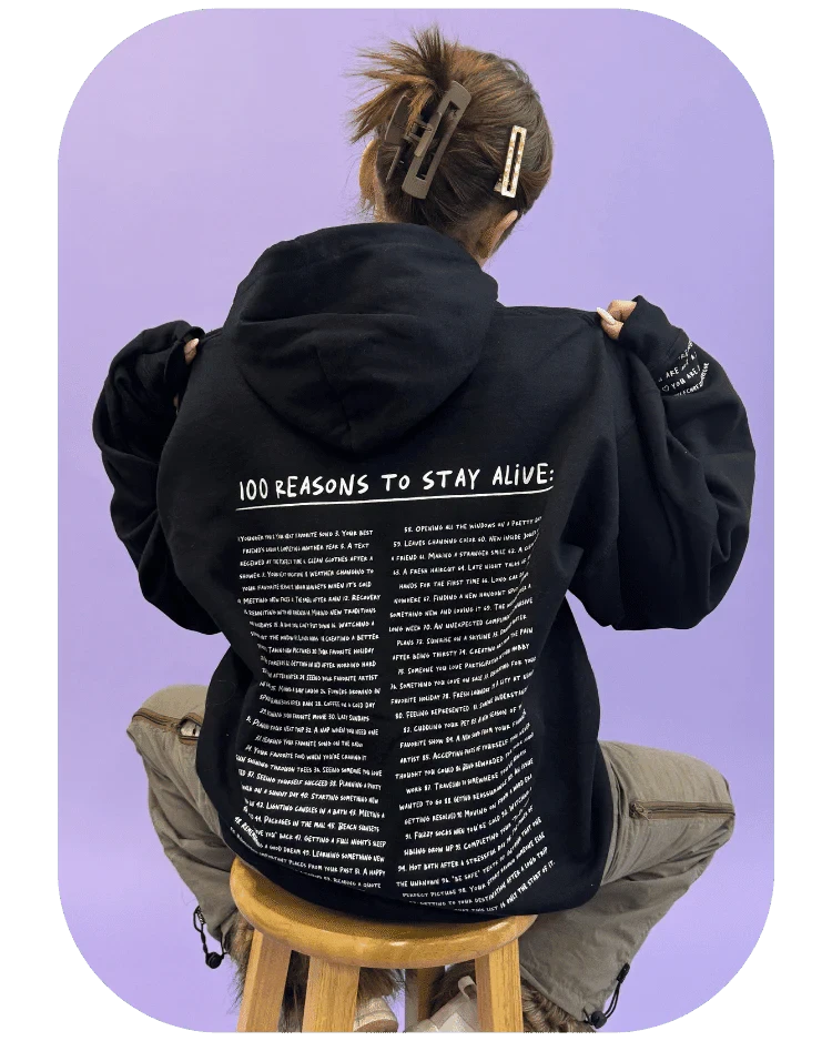 Sigue adelante; 100 razones para seguir vivo - Sudadera con capucha