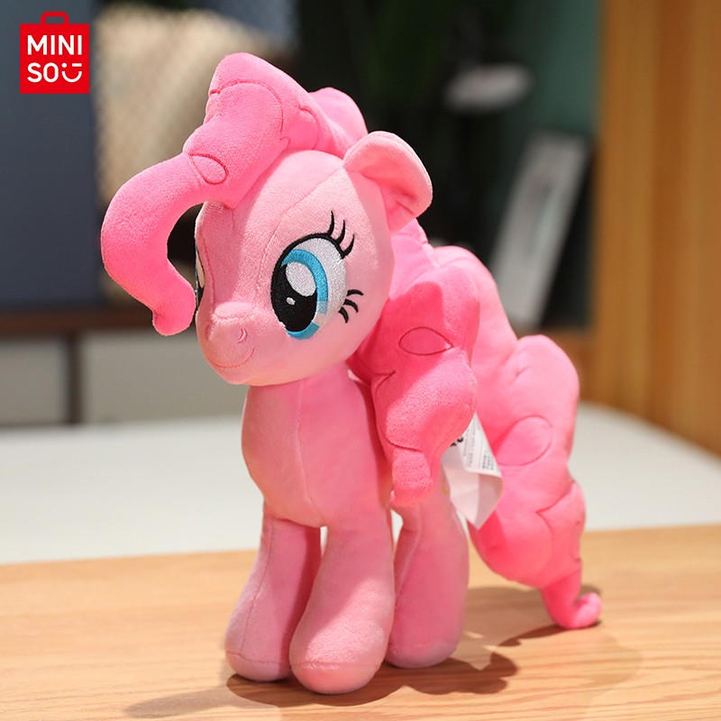 MINISO My Little Pony Anime Peluche Muñeca Juguetes Prototipo Dibujos Animados Pinkie Pie y Fluttershy Muñeca Suave Almohada, Regalo Perfecto para Niños