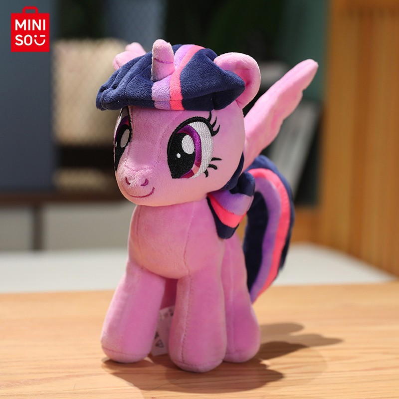 MINISO My Little Pony Anime Peluche Muñeca Juguetes Prototipo Dibujos Animados Pinkie Pie y Fluttershy Muñeca Suave Almohada, Regalo Perfecto para Niños