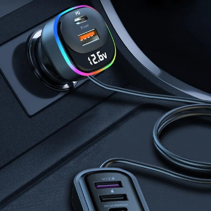 Adaptador de corriente de alta velocidad para coche