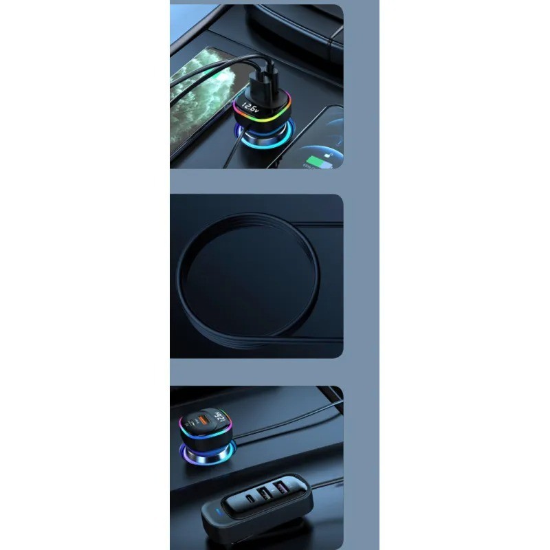 Adaptador de corriente de alta velocidad para coche