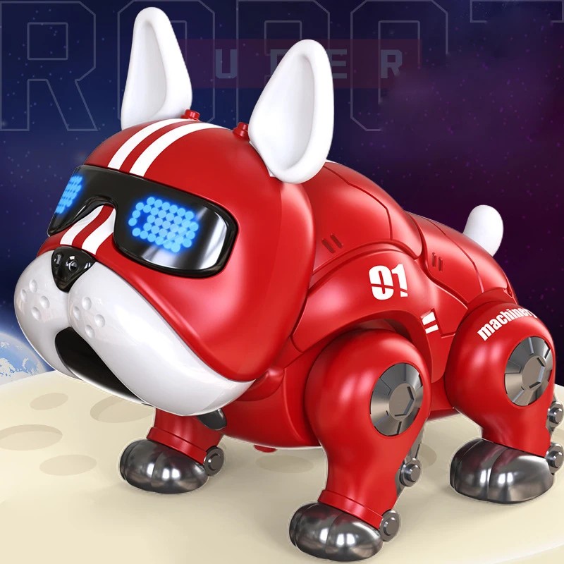 Perro robot inteligente muy popular: linda mascota musical con detección táctil para niños.