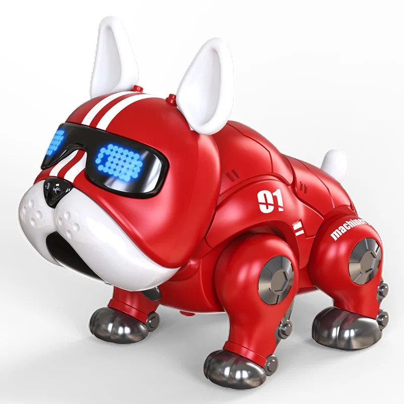 Perro robot inteligente muy popular: linda mascota musical con detección táctil para niños.