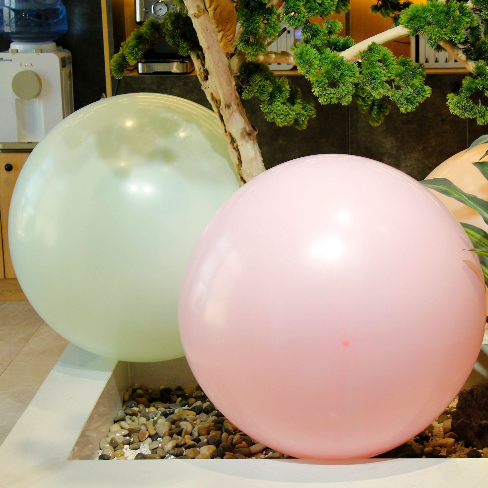 10 globos gigantes rosas de 91 cm - Globos inflables redondos de látex para decoración de habitaciones, fiestas de cumpleaños y bodas