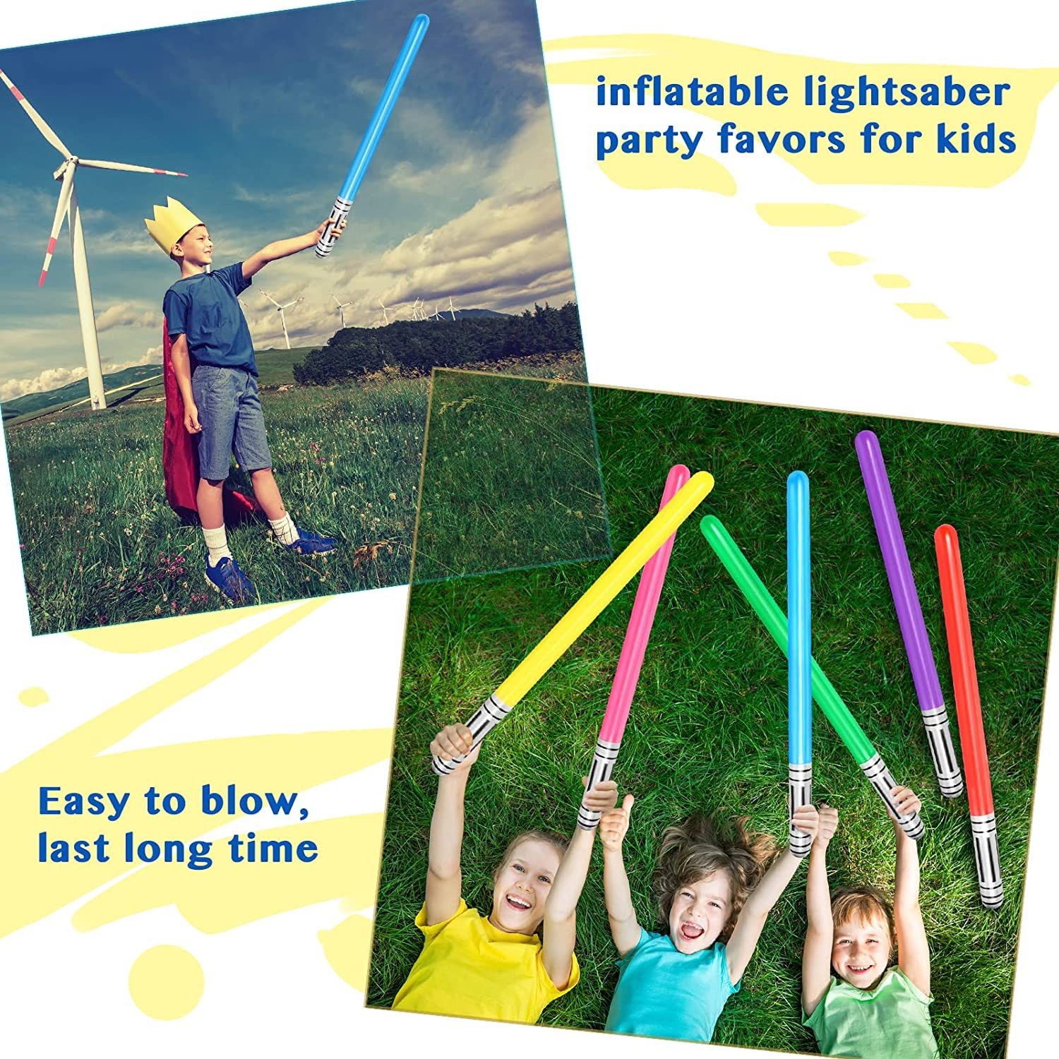 Espada láser inflable para niños, juguete de sable de luz de PVC de 100 cm