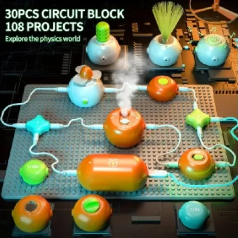 Kit de montaje de circuitos de bloques electrónicos