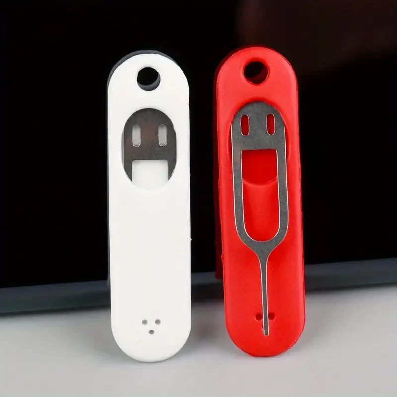 Aguja para expulsar tarjetas SIM con estuche, herramienta para extraer tarjetas SIM, bandeja para tarjetas, llavero con pin de expulsión